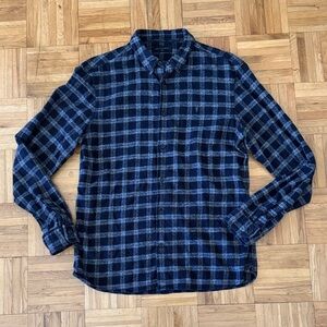 All Saints Flannel Plaid Button-Down Shirt